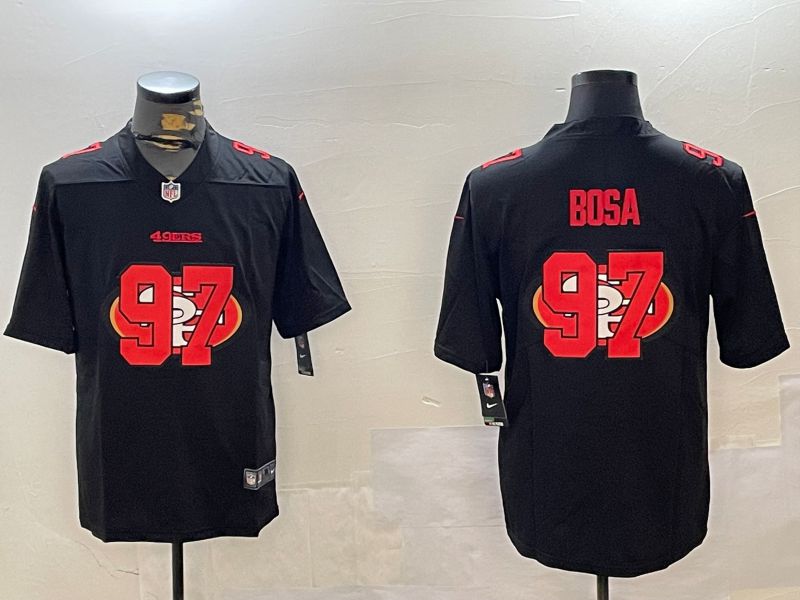 Men San Francisco 49ers #97 Bosa Black Fashion 2024 Nike Limited NFL Jersey style 3->san francisco 49ers->NFL Jersey